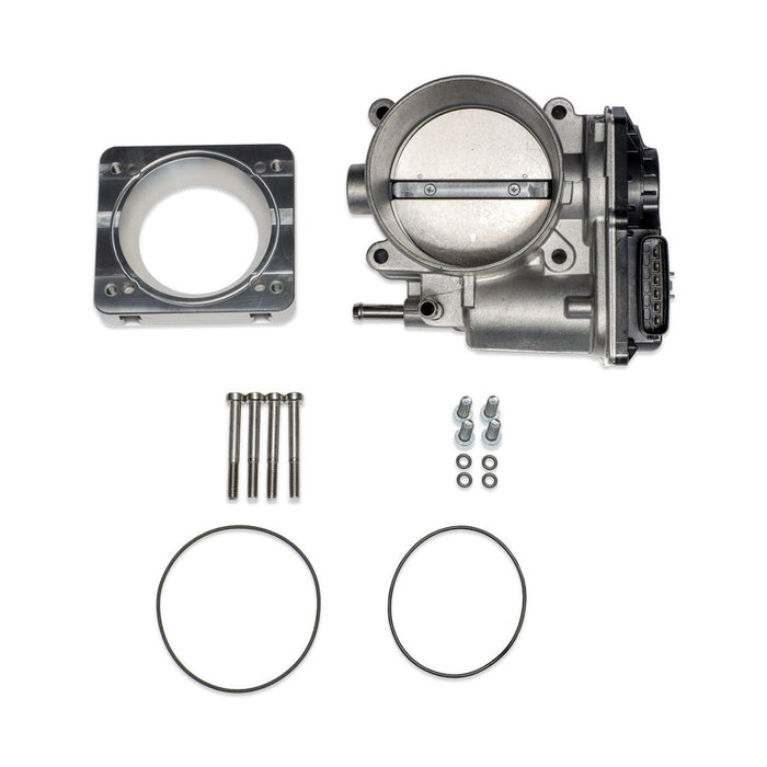 IAG Big Bore 76mm Throttle Body w/ Electronics & Adapter 2004–2021 STI / 2006–2007 WRX / 2004–2008 Forester XT w/ OEM STI / Cosworth / AMS Intake Manifolds - IAG-AFD-2027BK - Subimods.com