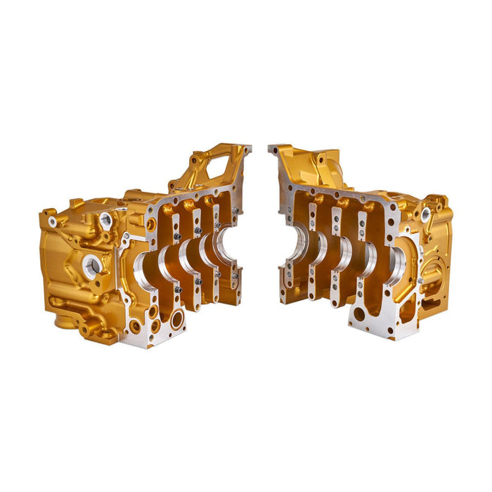 IAG / Crest CNC Billet Aluminum Case Halves 2006-2014 WRX / 2004-2021 STI / 2004-2013 Forester XT / 2005-2012 Legacy GT - IAG-ENG-CX25 - Subimods.com