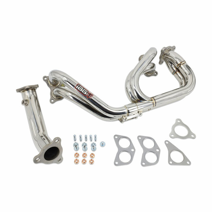 IAG Equal Length 3-Bolt Header & Uppipe 02-14 WRX / 04-21 STI / 05-09 Legacy GT / 04-08 Forester XT - IAG-EXT-1001 - Subimods.com