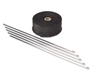 IAG Performance 2" x 50' Fiberglass Header Wrap w/ Ties Black - IAG - EXT - 4010BK - Subimods.com