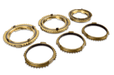 IAG Performance 6 Speed Synchro Set 1st - 3rd Brass / 4th - 6th Carbon Faced - Brass 2008 - 2021 STI - IAG - DRV - 1040 - Subimods.com