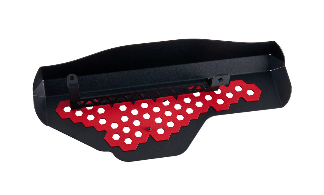 IAG Performance Alternator Cover Black w/ Red Hexagon 2006 - 2014 WRX / 2004 - 2021 STI - IAG - ACC - 5336RD - Subimods.com