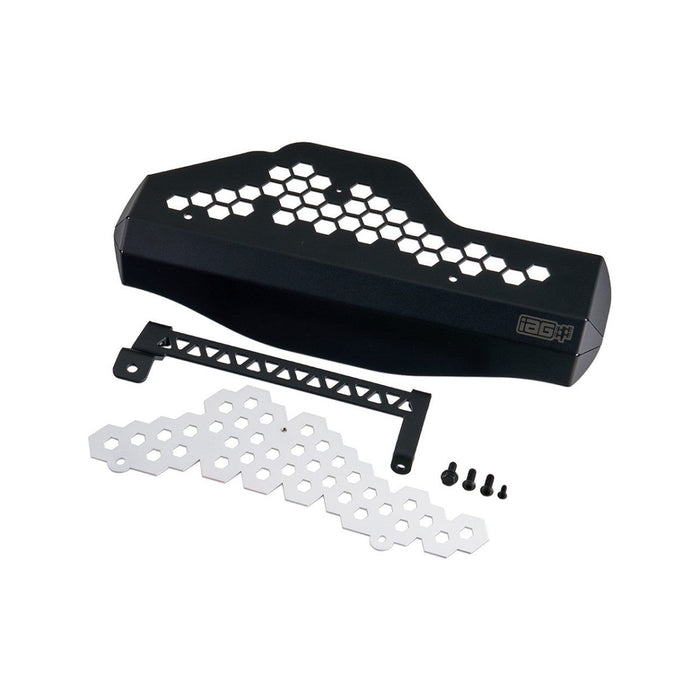 IAG Performance Alternator Cover Black w/ White Hexagon 2006 - 2014 WRX / 2004 - 2021 STI - IAG - ACC - 5336WH - Subimods.com