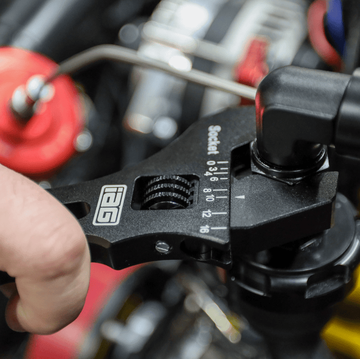 IAG Performance Aluminum Adjustable AN Wrench 3AN - 16AN Fittings - IAG - TLS - 0001BK - Subimods.com
