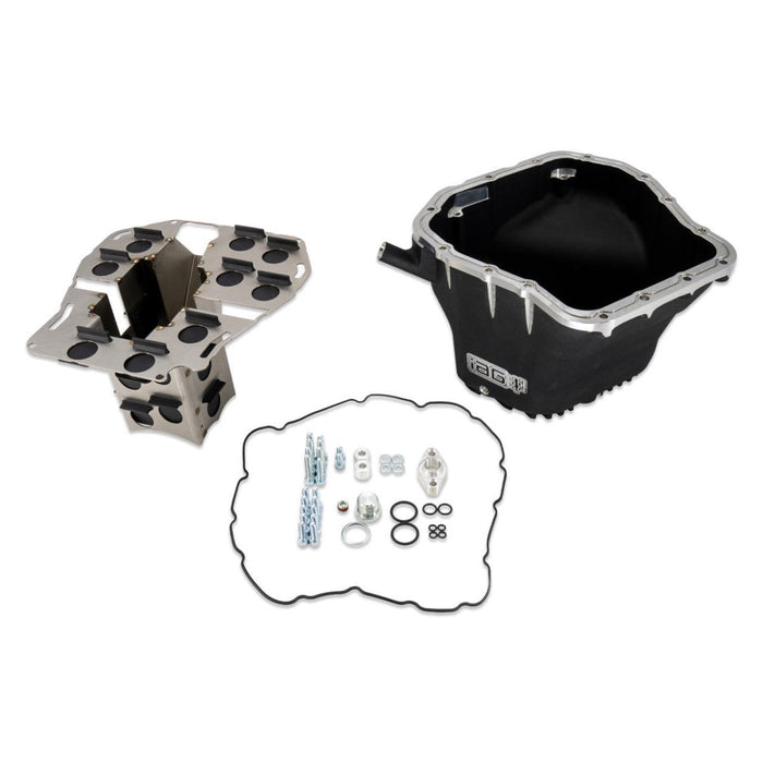 IAG Performance Black Competition Series Oil Pan w/ Removable Comp Series Baffle 2002 - 2014 WRX / 2004 - 2021 STI / 2005 - 2009 Legacy GT / 2004 - 2013 Forester XT - IAG-ENG-2203BK - Subimods.com