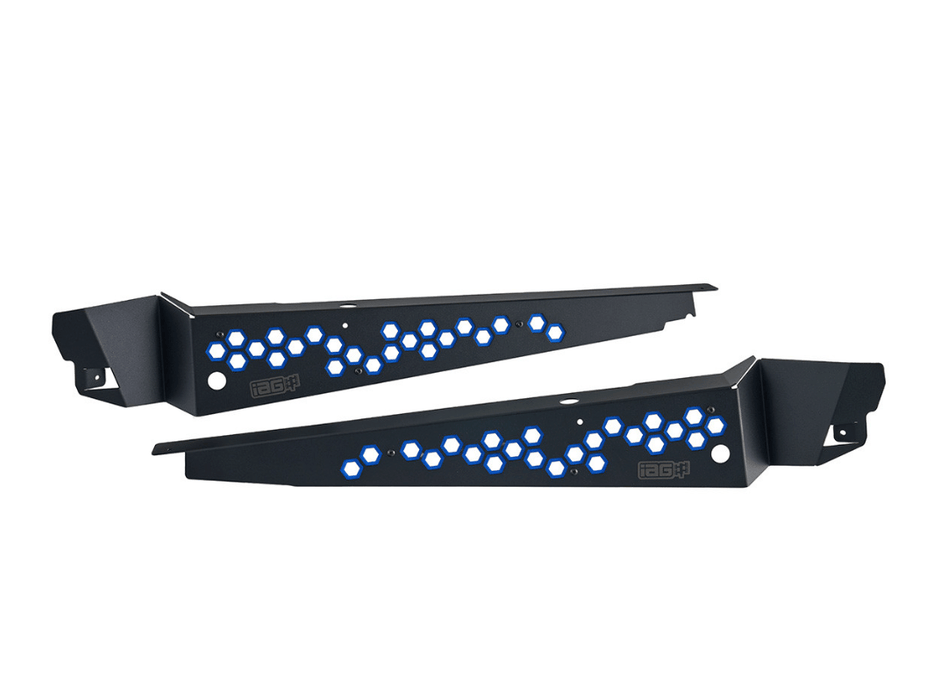 IAG Performance Fender Shroud Black w/ Blue Hexagon 2015 - 2021 WRX / 2015 - 2021 STI - IAG - ACC - 2601BL - Subimods.com