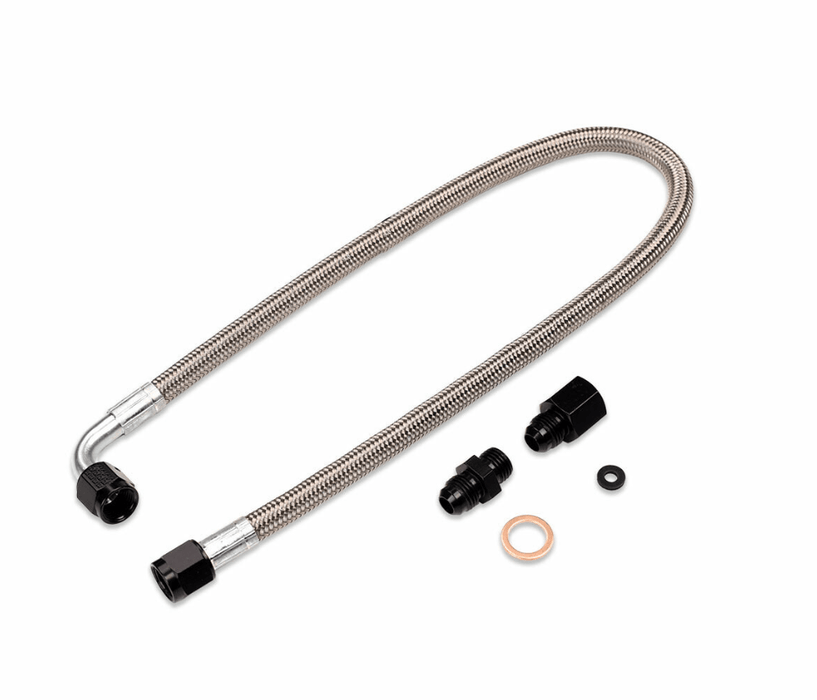 IAG Performance High Pressure Braided Power Steering Line For Use w/ Rotated Turbo 2002 - 2007 WRX / 2004 - 2007 STI - IAG - ENG - 5901 - Subimods.com