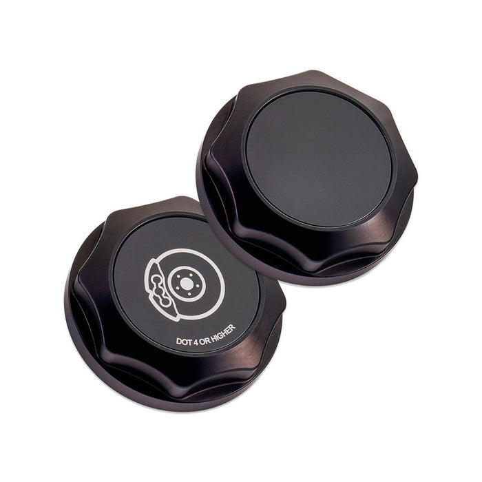IAG Performance Revolve Brake Fluid Reservoir Cap Black w/ Black Accent 2002 - 2024 WRX / 2004 - 2021 STI / 2013 - 2024 BRZ / 2005 - 2009 Legacy GT / 2004 - 2008 Forester XT - IAG - ACC - 5302BKBK - Subimods.com