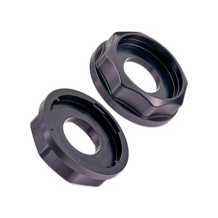 IAG Performance Revolve Clutch Fluid Reservoir Cap Black w/ Purple Accent 2002 - 2024 WRX / 2004 - 2021 STI / 2013 - 2024 BRZ / 2005 - 2009 Legacy GT / 2004 - 2008 Forester XT - IAG - ACC - 5303BKPR - Subimods.com