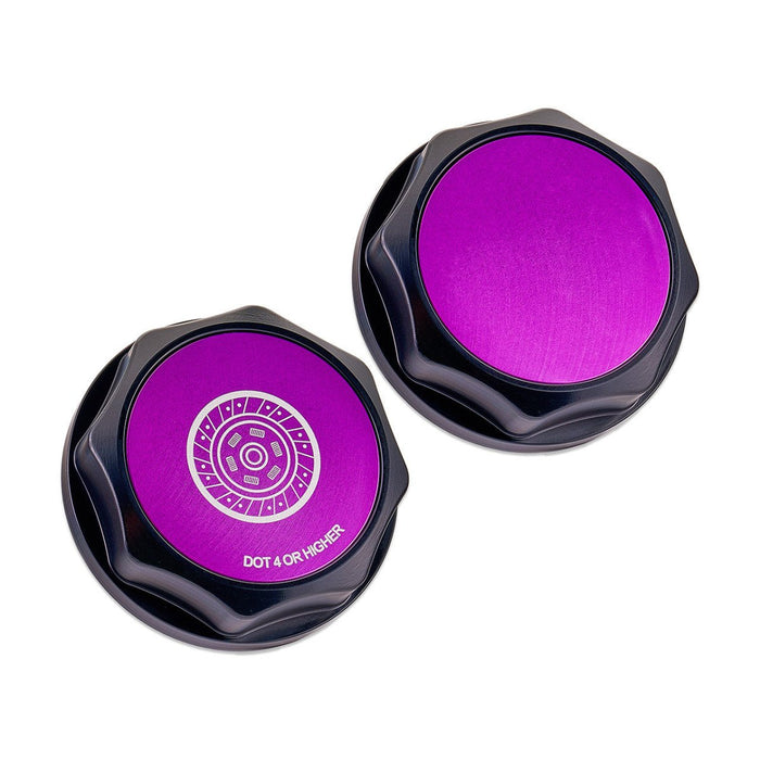 IAG Performance Revolve Clutch Fluid Reservoir Cap Black w/ Purple Accent 2002 - 2024 WRX / 2004 - 2021 STI / 2013 - 2024 BRZ / 2005 - 2009 Legacy GT / 2004 - 2008 Forester XT - IAG - ACC - 5303BKPR - Subimods.com