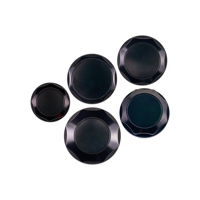 IAG Performance Revolve Engine Bay Dress Up Cap Kit Black w/ Black Accent 2015 - 2021 STI - IAG - ACC - 5404BKBK - Subimods.com