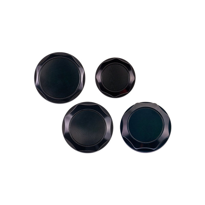 IAG Performance Revolve Engine Bay Dress Up Cap Kit Black w/ Black Accent 2015 - 2021 WRX - IAG - ACC - 5403BKBK - Subimods.com