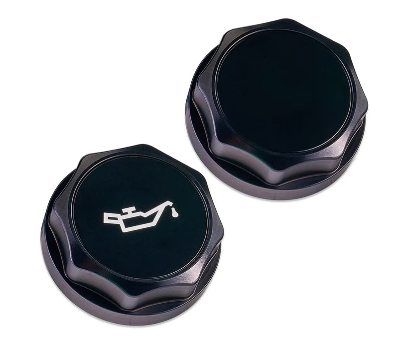 IAG Performance Revolve Engine Bay Dress Up Cap Kit Black w/ Black Accent 2015 - 2021 WRX - IAG - ACC - 5403BKBK - Subimods.com