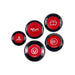 IAG Performance Revolve Engine Bay Dress Up Cap Kit Black w/ Red Accent 2015 - 2021 STI - IAG - ACC - 5404BKRD - Subimods.com