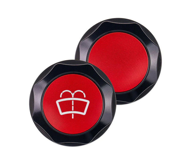 IAG Performance Revolve Engine Bay Dress Up Cap Kit Black w/ Red Accent 2015 - 2021 STI - IAG - ACC - 5404BKRD - Subimods.com