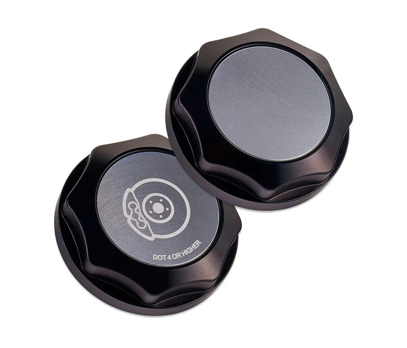 IAG Performance Revolve Engine Bay Dress Up Cap Kit Black w/ Silver Accent 2015 - 2021 WRX - IAG - ACC - 5403BKSL - Subimods.com