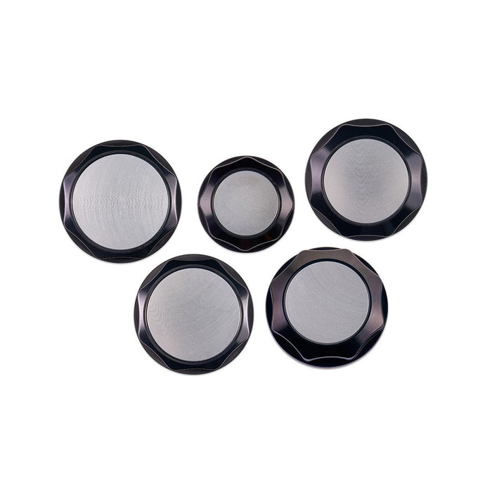 IAG Performance Revolve Engine Bay Dress Up Cap Kit Black w/ SIlver Accent 2022 - 2024 WRX / 2013 - 2024 BRZ / 2013 - 2016 FRS / 2017 - 2020 GT86 / 2022 - 2024 GR86 - IAG - ACC - 5405BKSL - Subimods.com