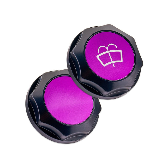 IAG Performance Revolve Washer Fluid Reservoir Cap Black w/ Purple Accent 2002 - 2024 WRX / 2004 - 2021 STI / 2013 - 2024 BRZ / 2005 - 2009 Legacy GT / 2004 - 2008 Forester XT - IAG - ACC - 5305BKPR - Subimods.com