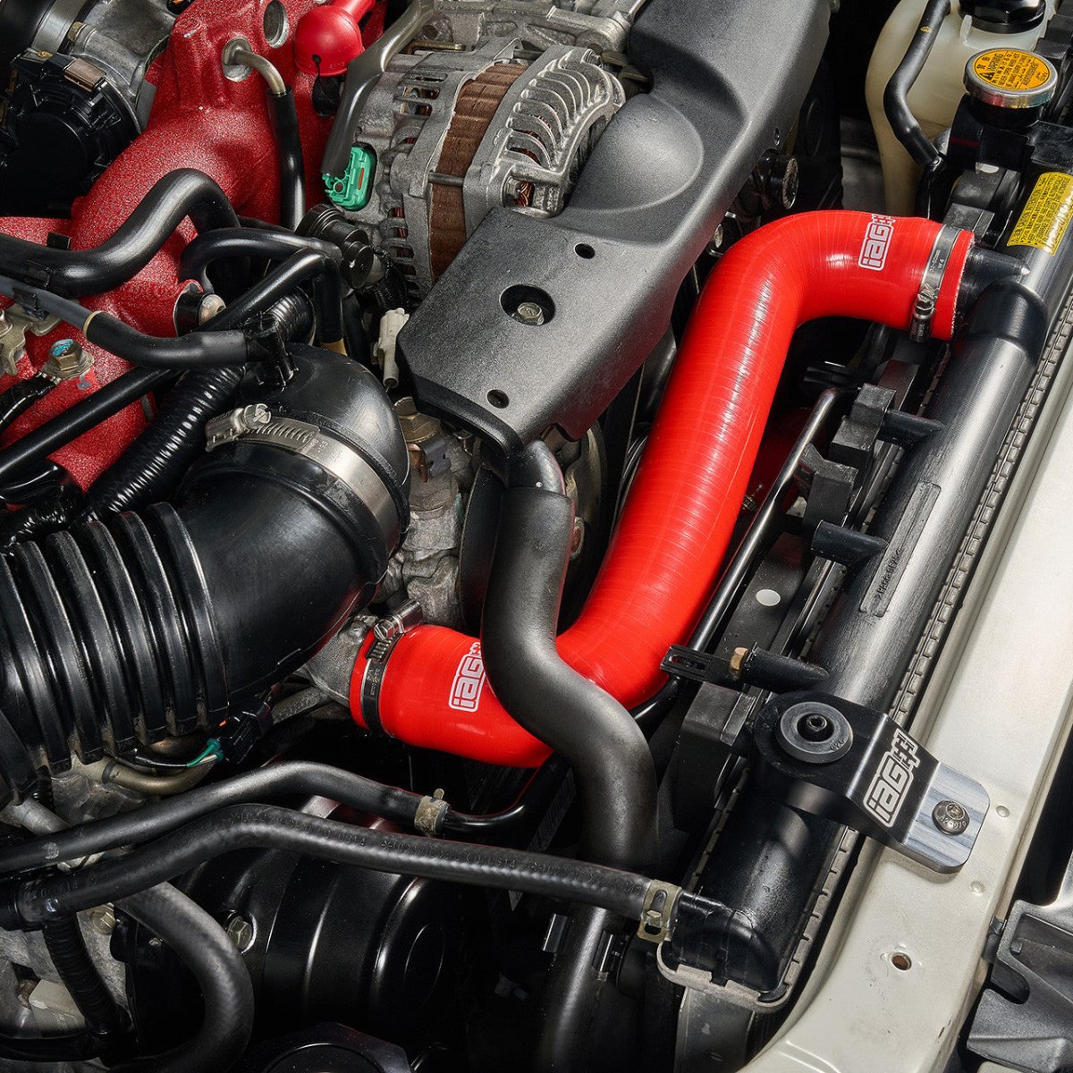 IAG Performance Silicone Radiator Hose Kit Red 2002 - 2007 WRX / 2004 - 2007 STI - IAG-ENG-2328RD - Subimods.com