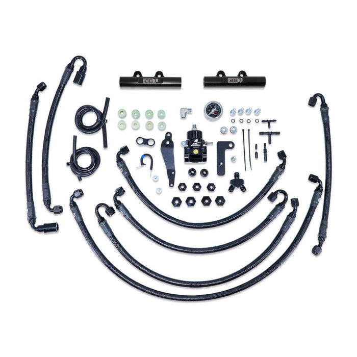 IAG PTFE Flex Fuel System Kit w/ Lines, Rails and FPR 2008 - 2014 WRX / 2008 - 2021 STI - IAG-AFD-2352BK - Subimods.com
