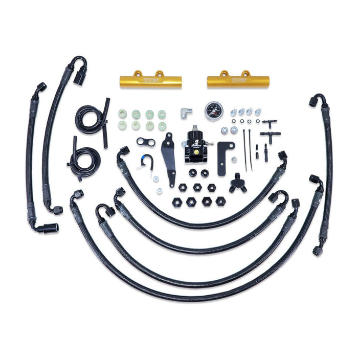 IAG PTFE Flex Fuel System Kit w/ Lines, Rails and FPR 2008 - 2014 WRX / 2008 - 2021 STI - IAG-AFD-2352GD - Subimods.com