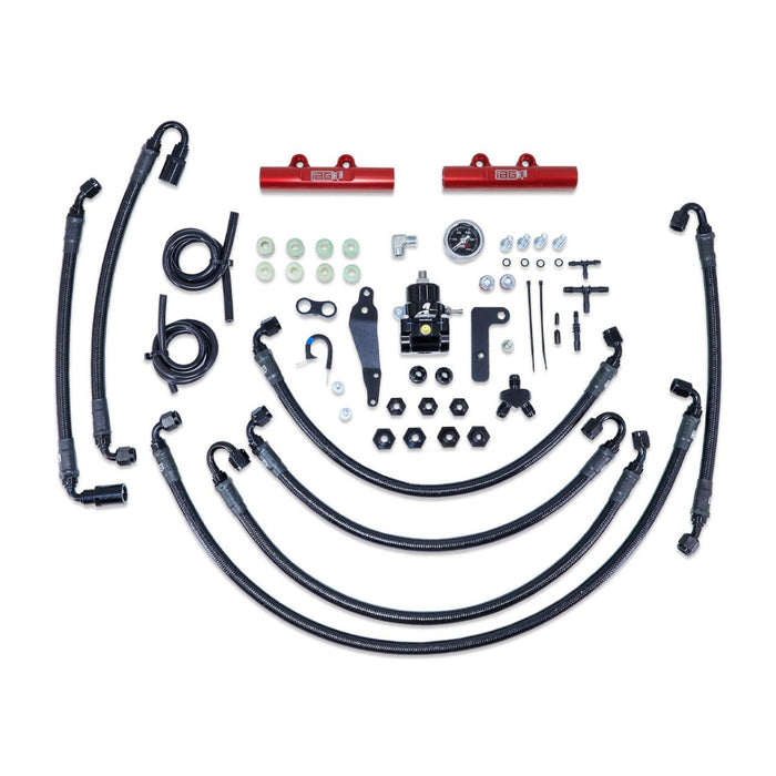 IAG PTFE Flex Fuel System Kit w/ Lines, Rails and FPR 2008 - 2014 WRX / 2008 - 2021 STI - IAG-AFD-2352RD - Subimods.com