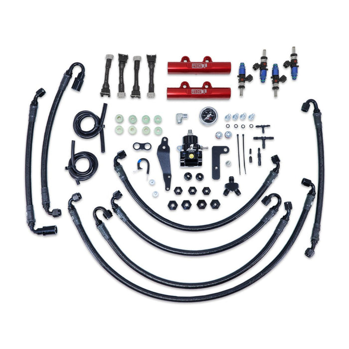 IAG PTFE Flex Fuel System Kit w/ Lines, Rails, FPR and FIC 1200cc Injectors 08 - 14 WRX / 08 - 21 STI - IAG-AFD-2342RD - Subimods.com