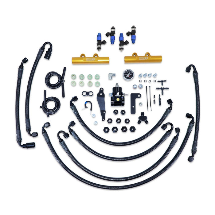 IAG PTFE Flex Fuel System Kit w/ Lines, Rails, FPR and FIC 2150cc Injectors 08 - 14 WRX / 08 - 21 STI - IAG-AFD-2346GD - Subimods.com