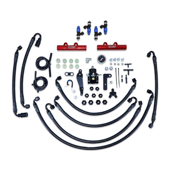 IAG PTFE Flex Fuel System Kit w/ Lines, Rails, FPR and FIC 2150cc Injectors 08 - 14 WRX / 08 - 21 STI - IAG-AFD-2346RD - Subimods.com