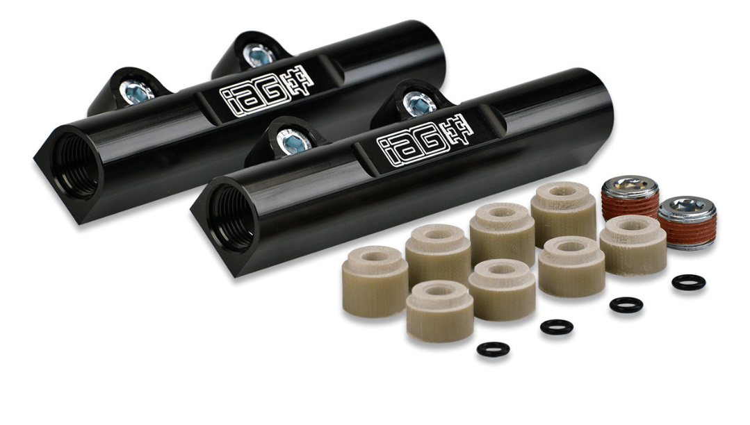 IAG PTFE Flex Fuel System Kit w/ Lines, Rails, FPR and ID 1750cc Injectors 2008 - 2014 WRX / 2008 - 2021 STI - IAG - AFD - 2325BK - Subimods.com