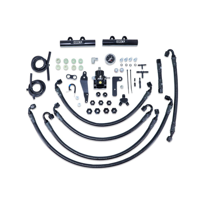 IAG PTFE Fuel System Kit w/ Lines, Rails and FPR 2008 - 2014 WRX / 2008 - 2021 STI - IAG-AFD-2350BK - Subimods.com