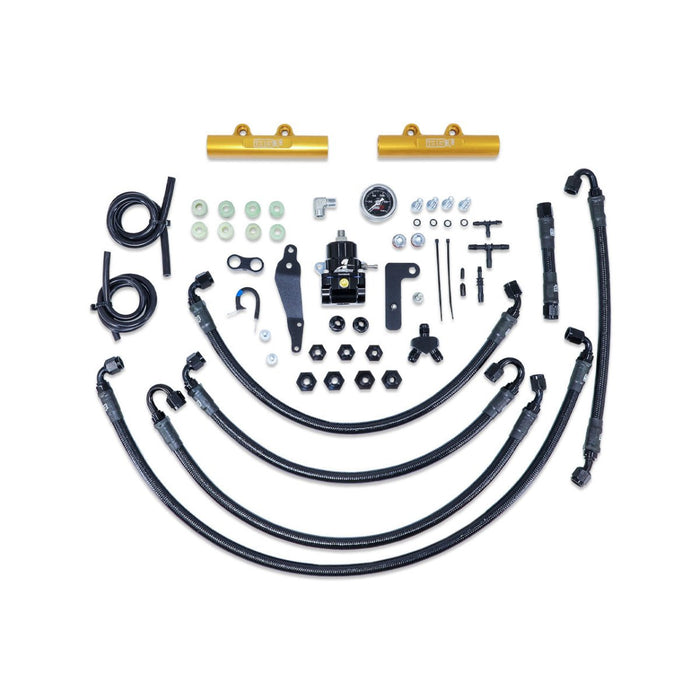 IAG PTFE Fuel System Kit w/ Lines, Rails and FPR 2008 - 2014 WRX / 2008 - 2021 STI - IAG-AFD-2350GD - Subimods.com