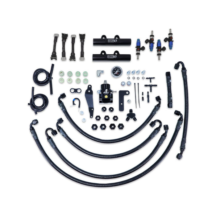 IAG PTFE Fuel System Kit w/ Lines, Rails, FPR and FIC 1200cc Injectors 2008 - 2014 WRX / 2008 - 2021 STI - IAG-AFD-2332BK - Subimods.com