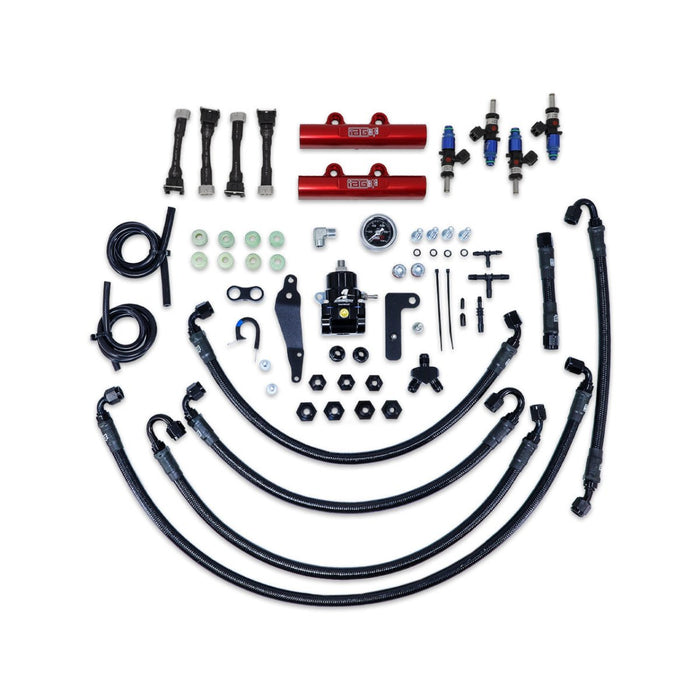 IAG PTFE Fuel System Kit w/ Lines, Rails, FPR and FIC 1200cc Injectors 2008 - 2014 WRX / 2008 - 2021 STI - IAG-AFD-2332RD - Subimods.com