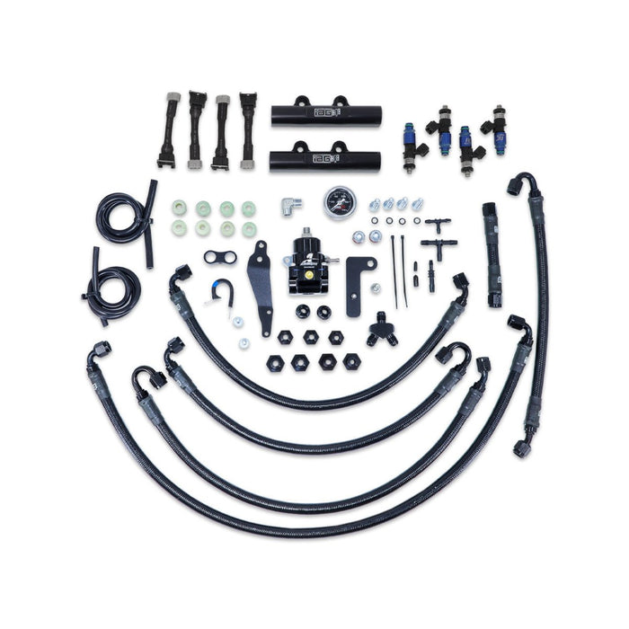 IAG PTFE Fuel System Kit w/ Lines, Rails, FPR and FIC 1650cc Injectors 2008 - 2014 WRX / 2008 - 2021 STI - IAG-AFD-2334BK - Subimods.com