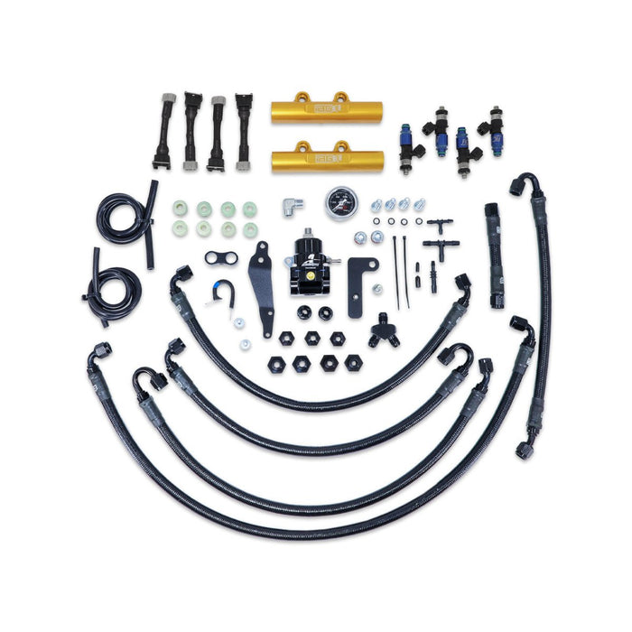 IAG PTFE Fuel System Kit w/ Lines, Rails, FPR and FIC 1650cc Injectors 2008 - 2014 WRX / 2008 - 2021 STI - IAG-AFD-2334GD - Subimods.com