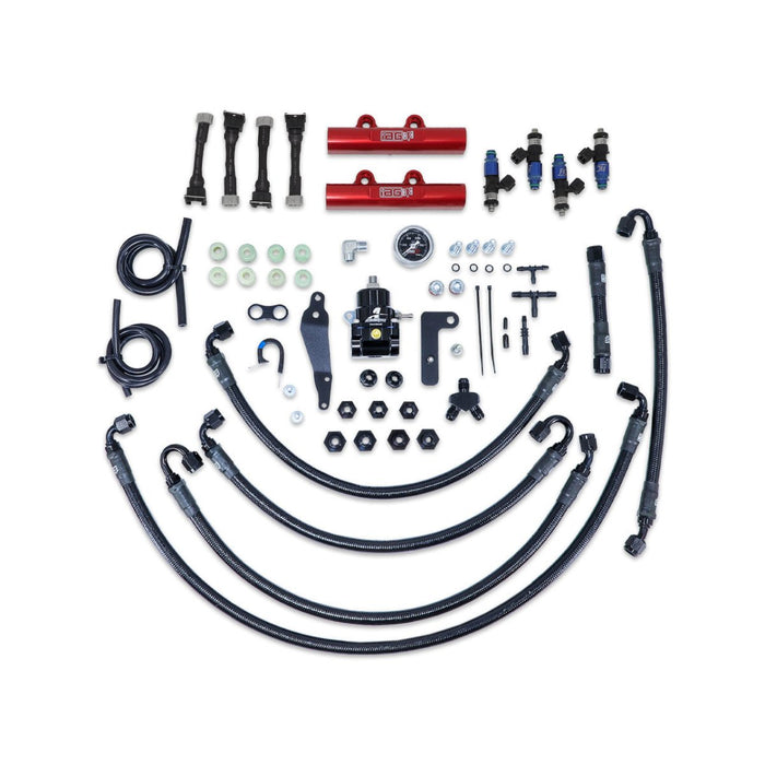IAG PTFE Fuel System Kit w/ Lines, Rails, FPR and FIC 1650cc Injectors 2008 - 2014 WRX / 2008 - 2021 STI - IAG-AFD-2334RD - Subimods.com