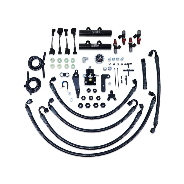 IAG PTFE Fuel System Kit w/ Lines, Rails, FPR and ID 1050cc Injectors 2008 - 2014 WRX / 2008 - 2021 STI - IAG-AFD-2310BK - Subimods.com