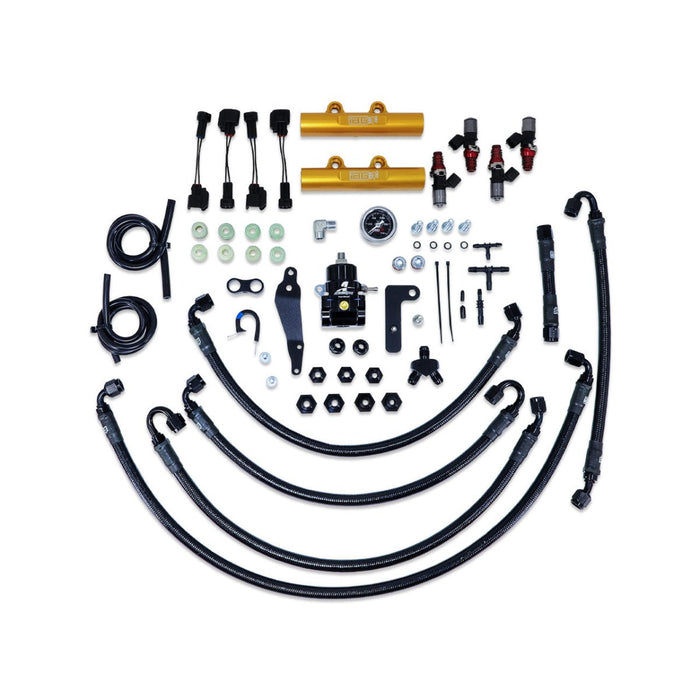 IAG PTFE Fuel System Kit w/ Lines, Rails, FPR and ID 1050cc Injectors 2008 - 2014 WRX / 2008 - 2021 STI - IAG-AFD-2310GD - Subimods.com