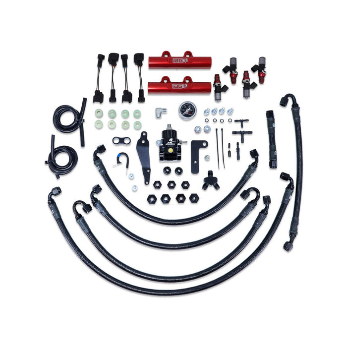 IAG PTFE Fuel System Kit w/ Lines, Rails, FPR and ID 1050cc Injectors 2008 - 2014 WRX / 2008 - 2021 STI - IAG-AFD-2310RD - Subimods.com