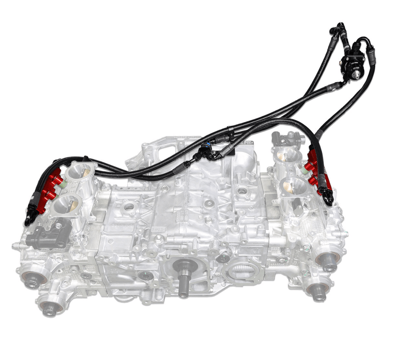 IAG PTFE Fuel System Kit w/ Lines, Rails, FPR and ID 1750cc Injectors 2008 - 2014 WRX / 2008 - 2021 STI - IAG - AFD - 2315RD - Subimods.com