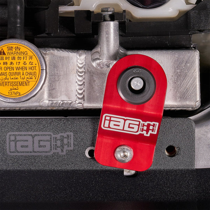 IAG Radiator Stays Red 2008-2014 WRX / 2008-2014 STI / 2008-2010 Impreza / 2008-2010 Outback - IAG-ACC-5326RD - Subimods.com