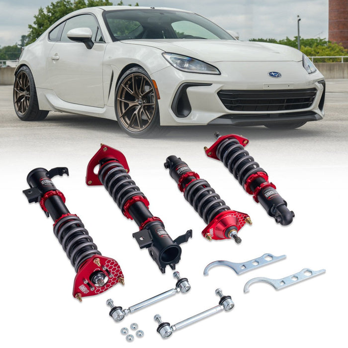 IAG Spec Street Series Coilovers by Fortune Auto 2013 - 2024 BRZ / 2013 - 2016 FRS / 2017 - 2021 GT86 / 2022 - 2024 GR86 - IAG - SUS - 1001 - Subimods.com