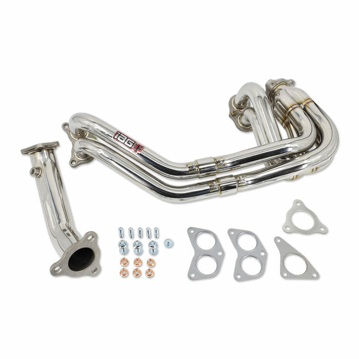 IAG Unequal Length 3-Bolt Header & Uppipe 02-14 WRX / 04-21 STI / 05-09 Legacy GT / 04-08 Forester XT - IAG-EXT-1000 - Subimods.com