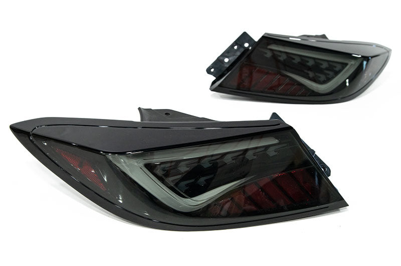OLM Scythe Style LED Taillights Smoke Lens, Black Base, White Bar 2022-2025 BRZ / GR86