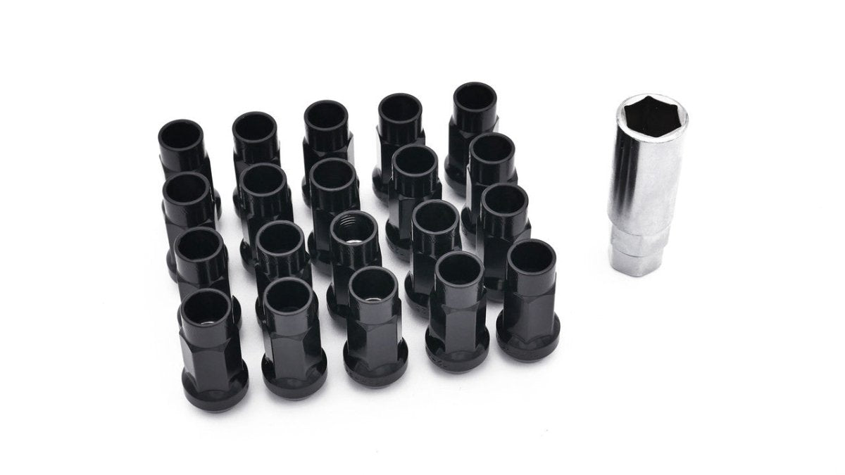 ISR Performance 50mm Steel Open Ended Lug Nuts Black 12X1.25 Most Subaru Models - IS - 12125 - BLK - Subimods.com