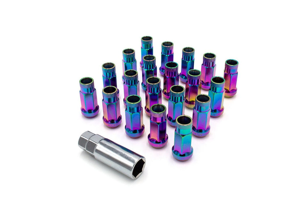 ISR Performance 50mm Steel Open Ended Lug Nuts Neochrome 12X1.25 Most Subaru Models - IS - 12125 - NC - Subimods.com