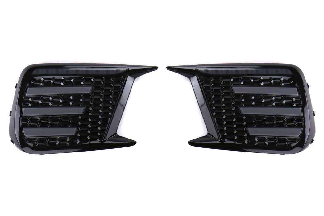 OLM Smoked Tri Bar Fog Light Bezel w/ No Fog Light Hole 2018-2021 WRX / STI