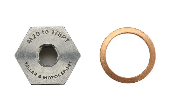 Killer B Motorsport Oil Temperature Sensor Adapter OEM M20x1.5 to 1/8PT - OEMPT - Subimods.com