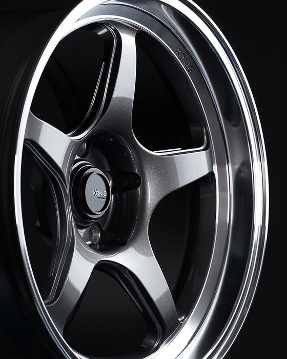 Konig Hyperspec Anthracite Metallic w/ Machined Lip 17x9 5x100 40mm Offset - HP97510406 - Subimods.com